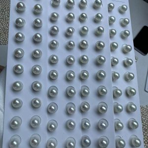 cultured white round pearls