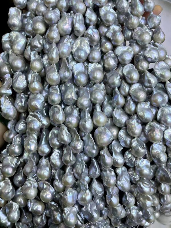 irregular pearls baroque gray