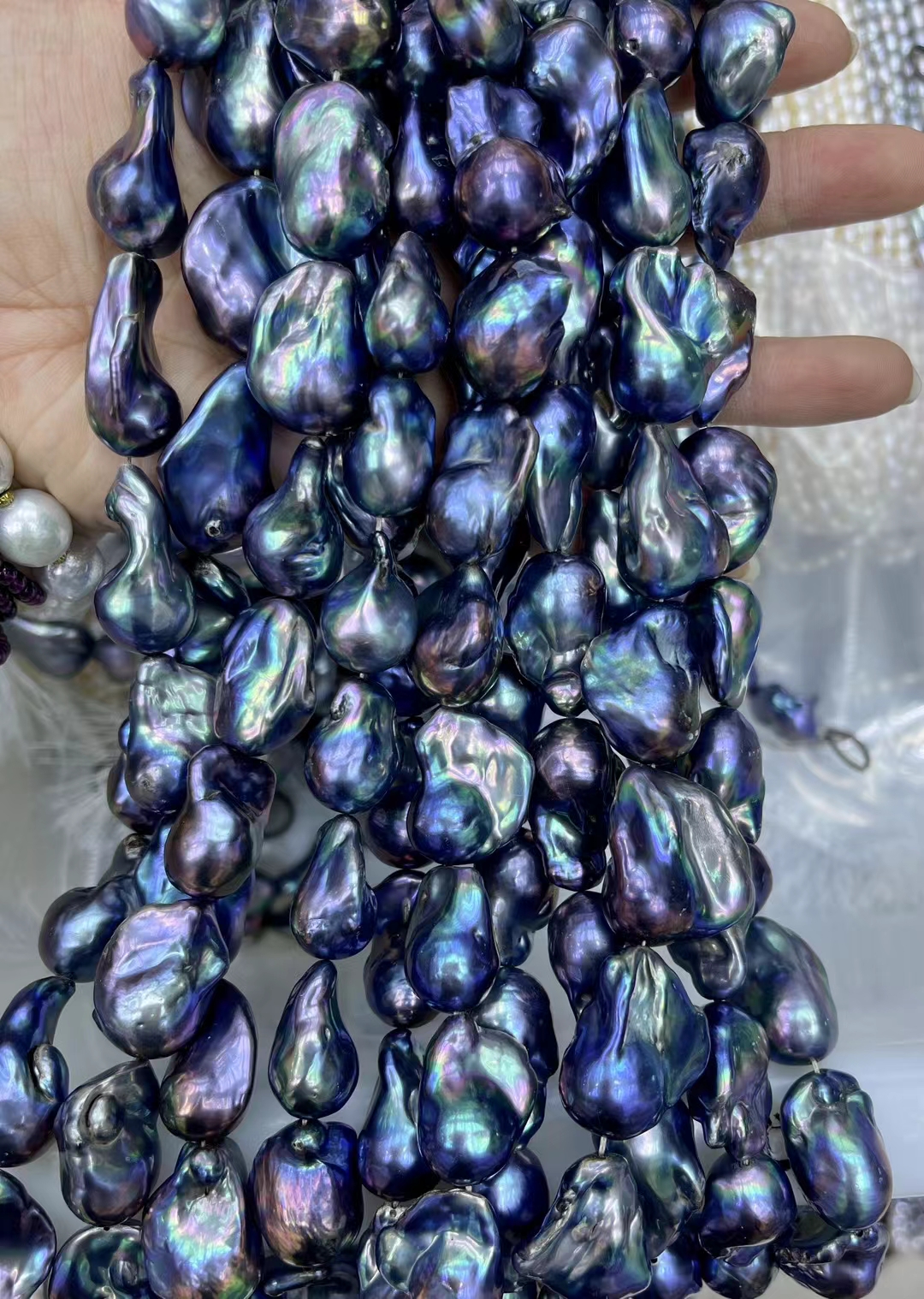 peacock baroque cultured pearl necklace