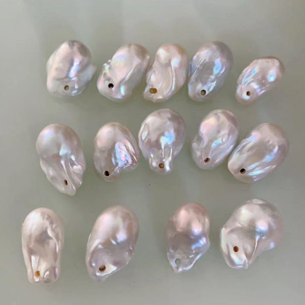 natural white 14x22mm baroque large hole pearls single large baroque pearls - Image 3