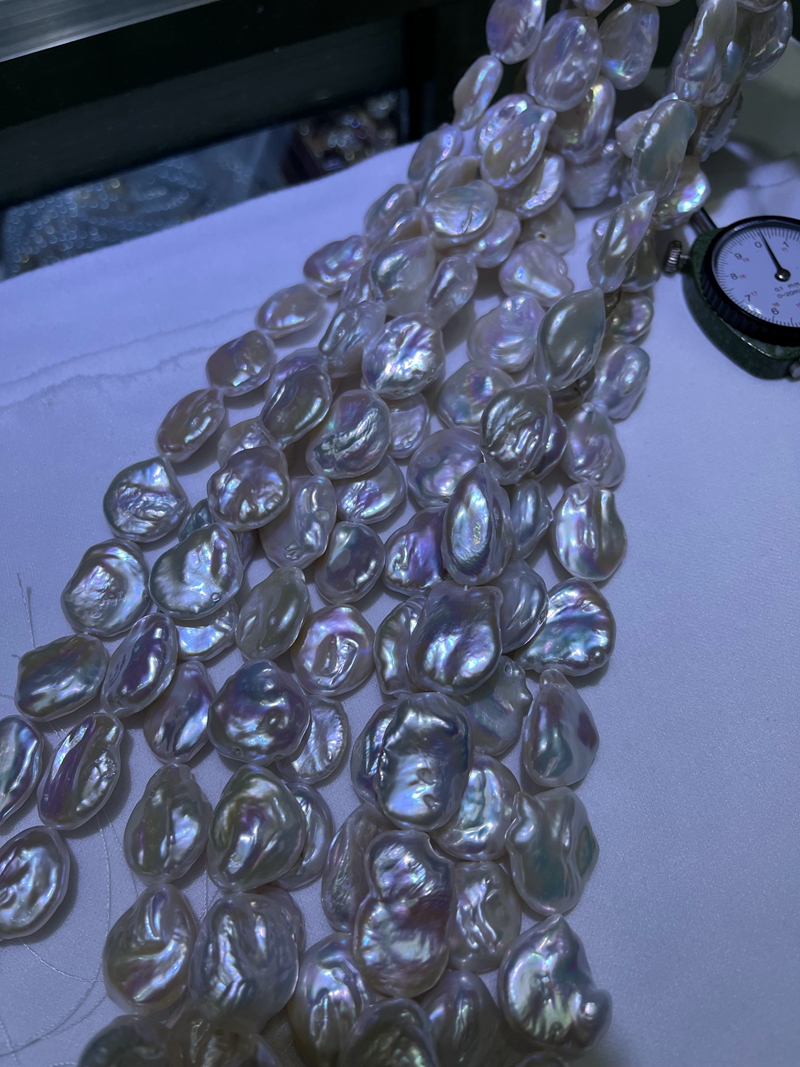 large white baroque pearls