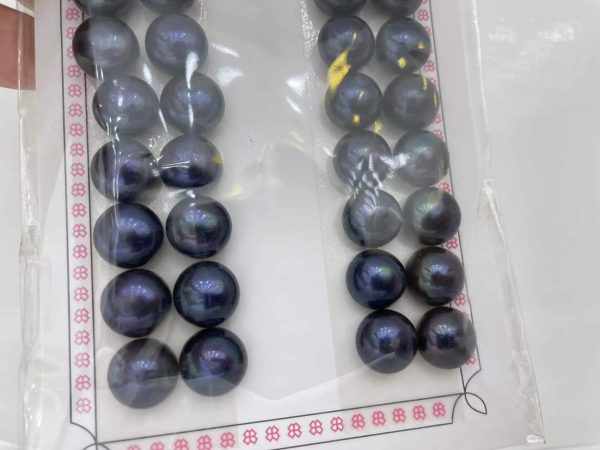 wholesale peacock 12-13mm button freshwater pearls pairs for making ,price per pair - Image 3