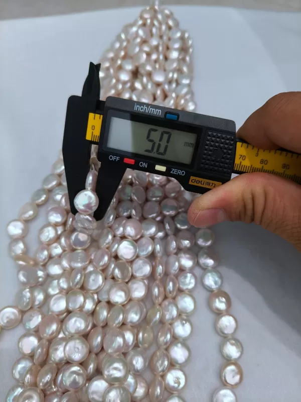 freshwater coin pearl strands