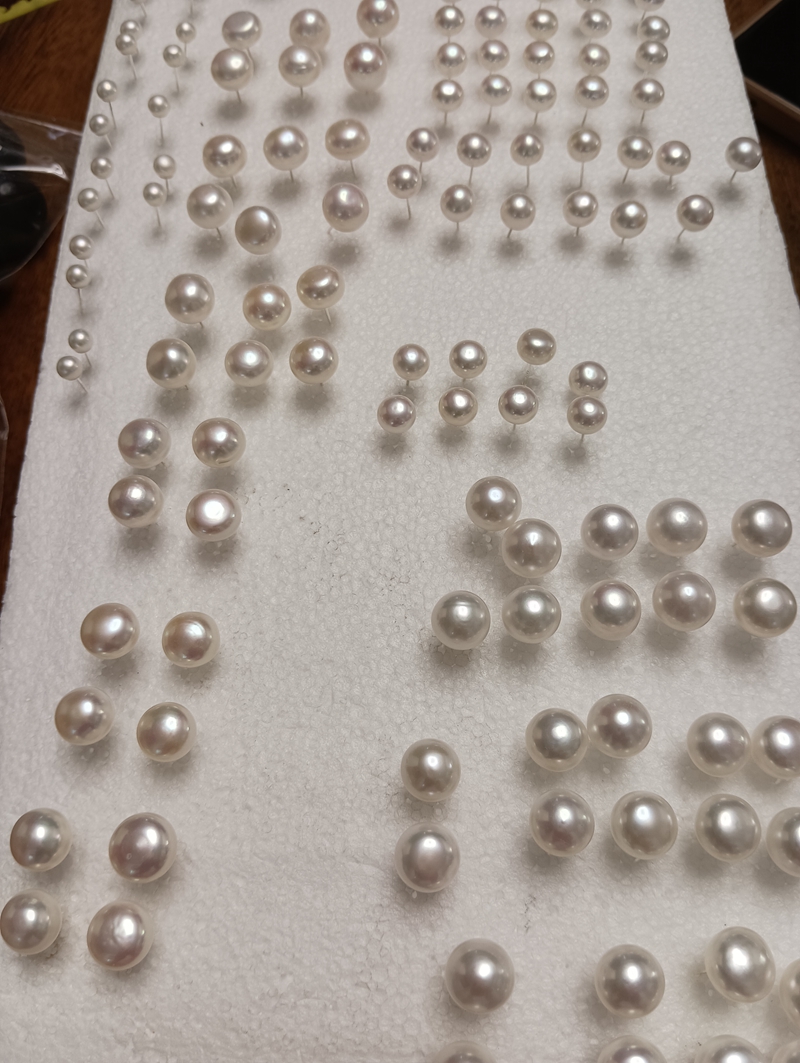 silver earrings cultured pearl