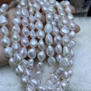 flat large baroque freshwater pearl