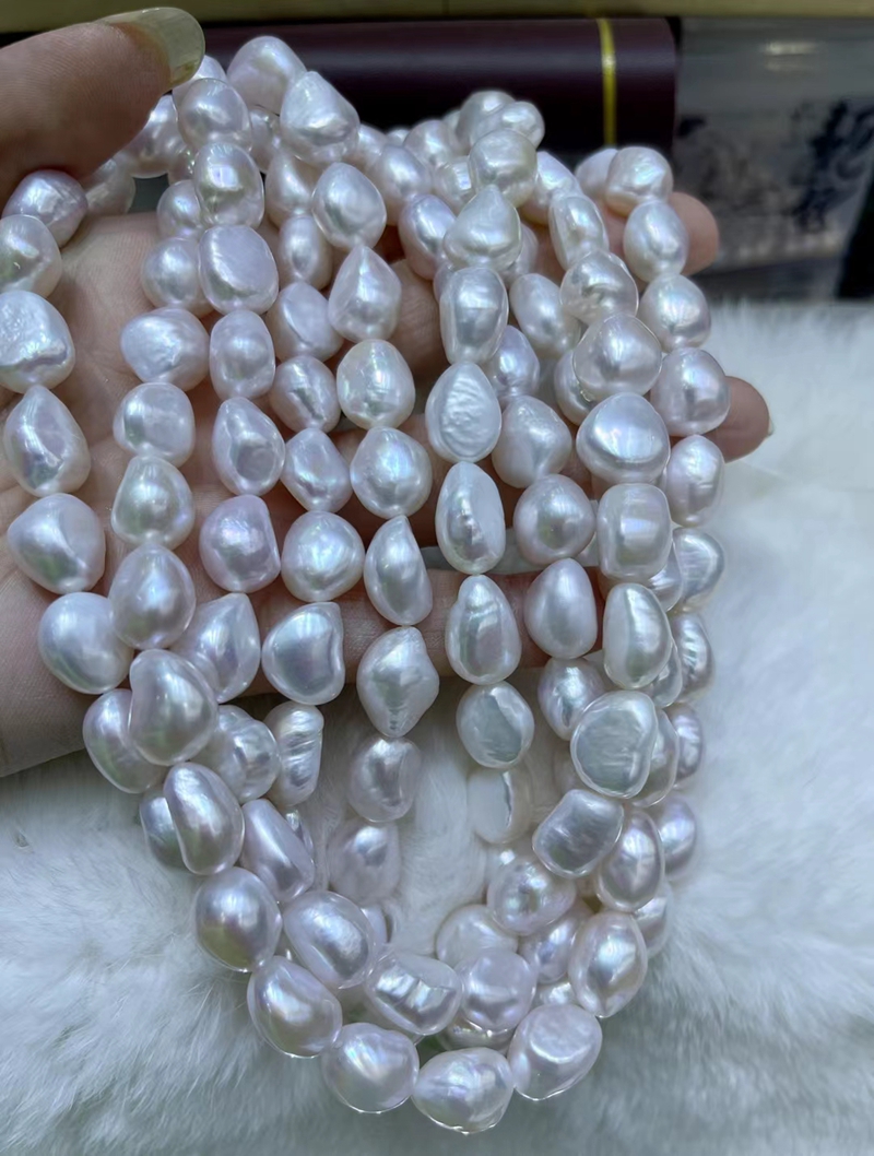 flat large baroque freshwater pearl