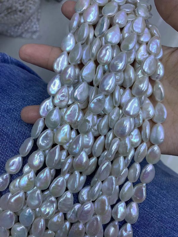 Natural Freshwater Pearl Bead Irregular flat drop Shaped Baroque Charms Bead For Jewelry Making Necklace Bracelet Earrings DIY Accessories - Image 5