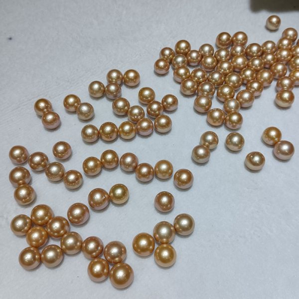 golden freshwater pearl beads