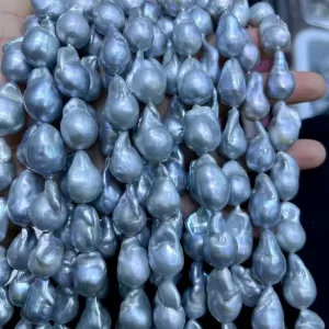 grey baroque pearls