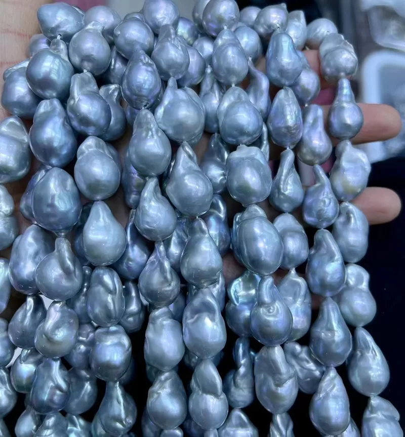 grey baroque pearls