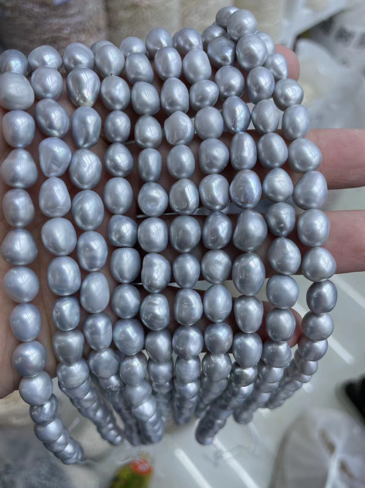 grey freshwater pearl necklace