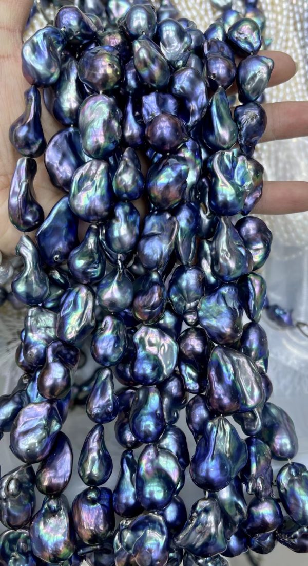 large peacock baroque pearls for jewelry making