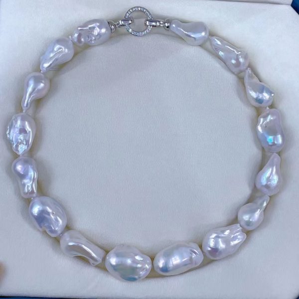 big cream pearl necklace