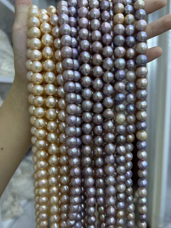 Freshwater Pearl Necklace strands for Women - Pearl Strand Loose | Multi-Color  Pearl Necklace with Genuine Cultured Pearls, 10-12mm colorful pearl beads for jewelry making - Image 3
