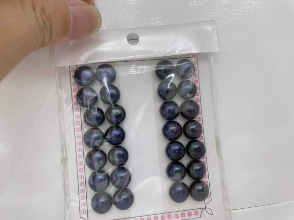 wholesale peacock 12-13mm button freshwater pearls pairs for making ,price per pair - Image 5