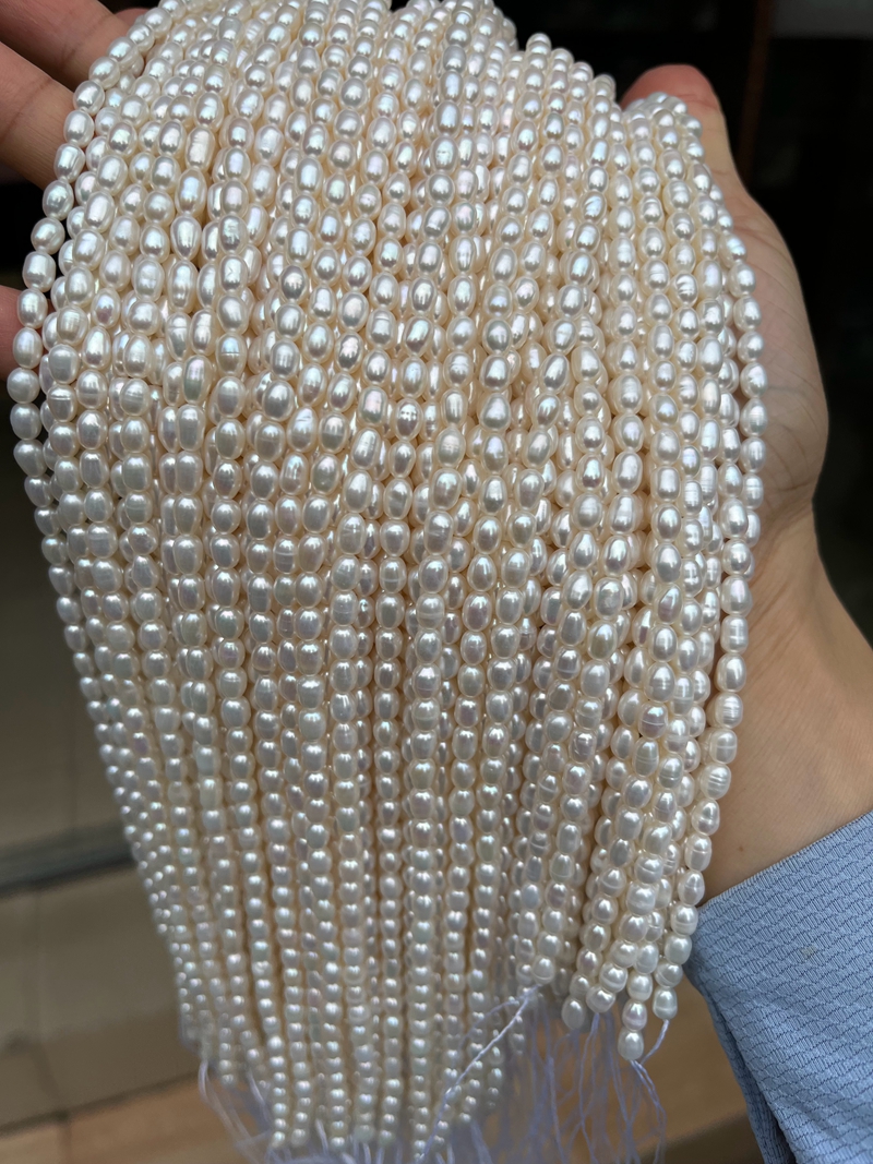 freshwater cultured rice pearls