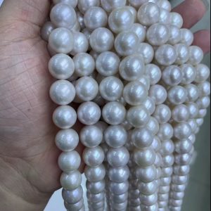 loose round natural pearl strand