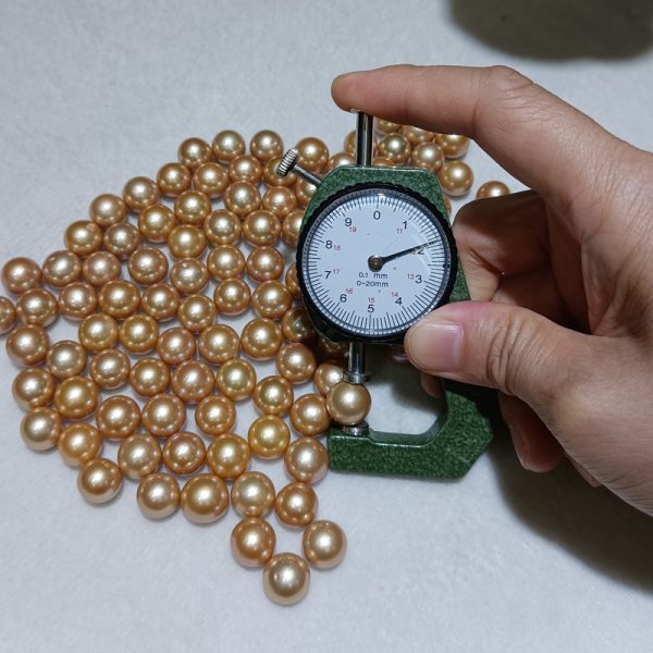 11-12mm Edison Pearl Direct Factory Price AAGrade Dyed Golden Color No Hole Beads - Image 6