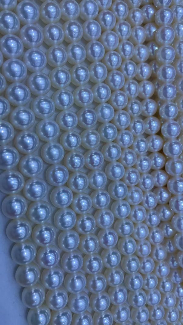 Fine Pearl jewelry Round natural pearls Thick-Nacre Edison Cultured Freshwater Pearl Beaded strands with clean surface good Luster Ideal for NecklaceJewelry Making 10-11mm - Image 4