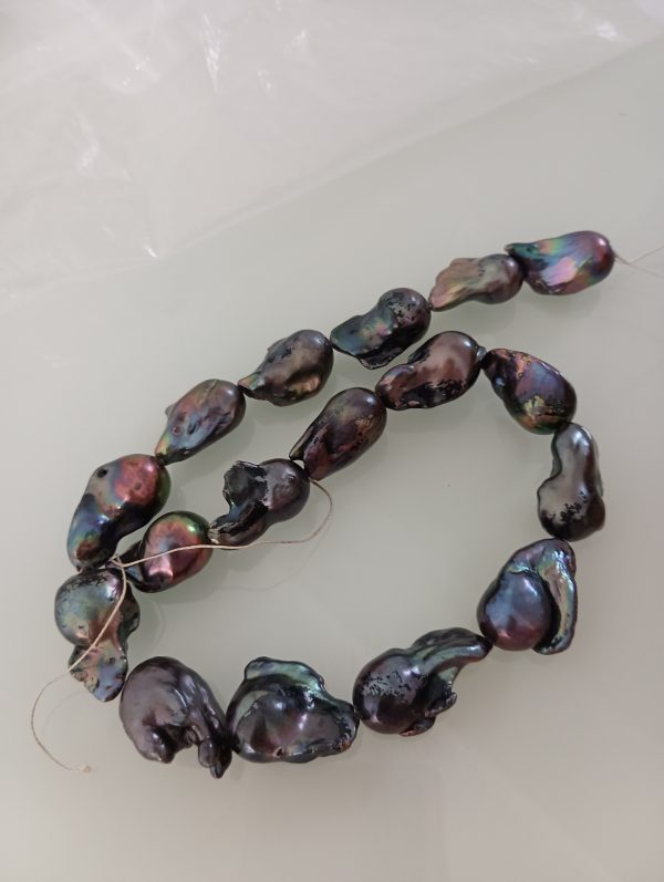 Wholesale Black Freshwater Pearl Statement Necklaces baroque pearl Women's Jewelry Necklaces Collection - Image 5