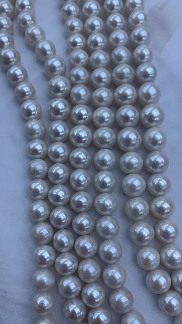 16 inches 12-13mm Natural White High Luster Large Edison Baroque Pearl Loose Strand - Image 6