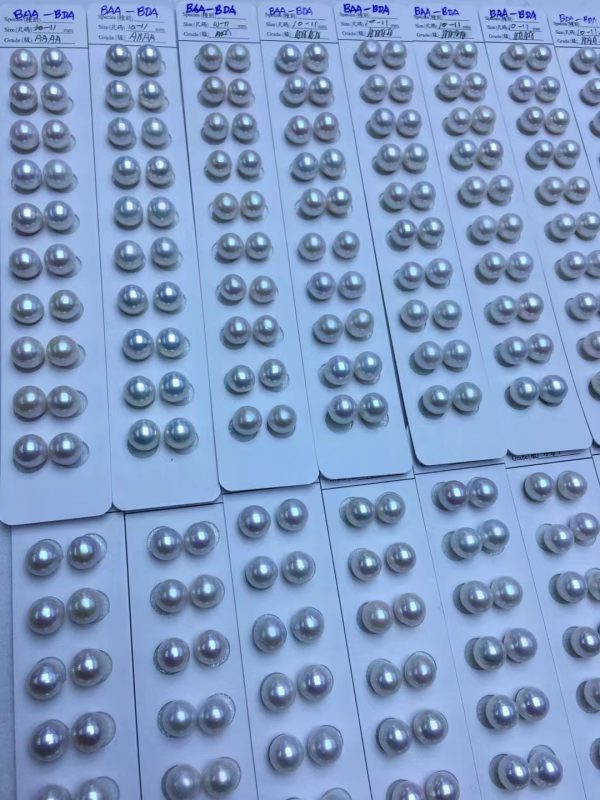 white round edison pearl pairs 10mm