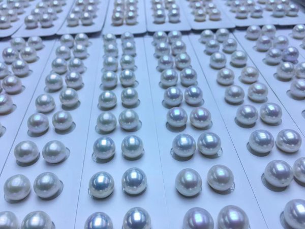 10.0-11.0mm Round White Edison Pearl for Matching Pairs wholesale - Image 4