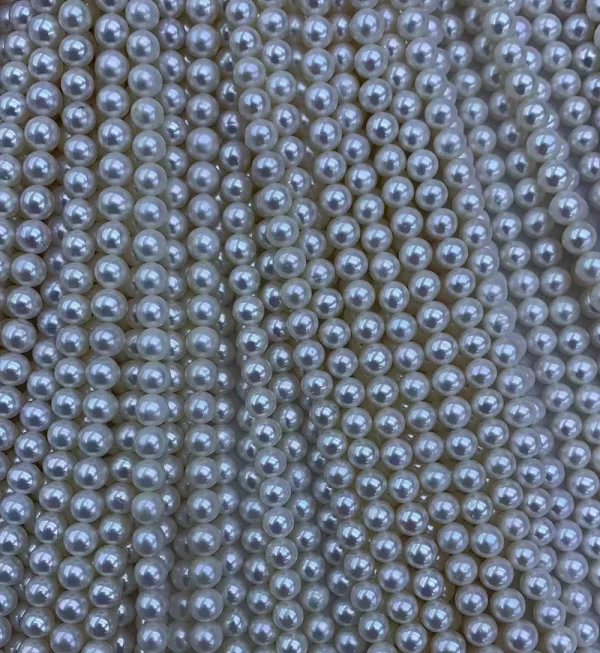 5.5-6.0mm round fresh water Genuine pearl loose beaded strands for wholesale - Image 4