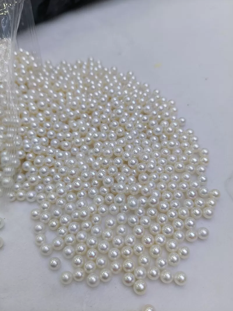 4mm half drilled round pearls