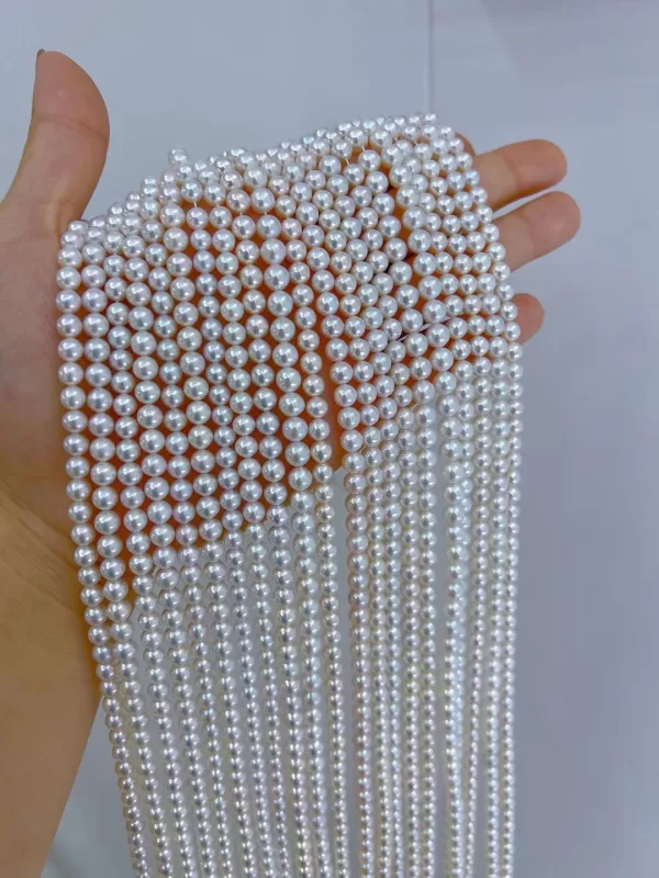 loose freshwater round pearl strands 5mm - Image 2