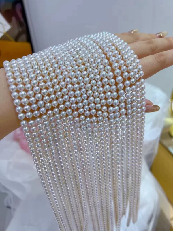 loose freshwater round pearl strands 5mm - Image 3