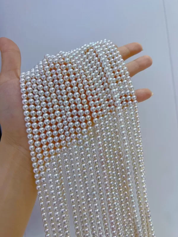 loose freshwater round pearl strands 5mm - Image 4