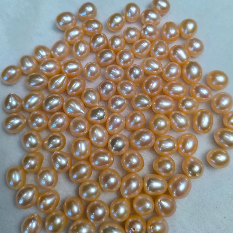 peach pearl earrings