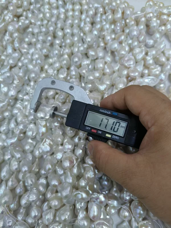 large white baroque pearl necklace strands pearl raw material good shape for making earrings - Image 6