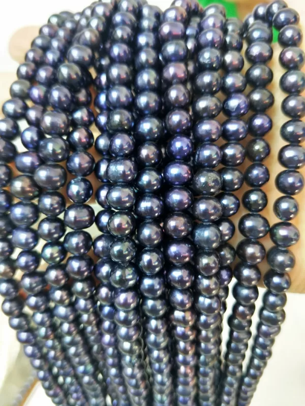 black cultured freshwater pearls 8-9mm 16 inch