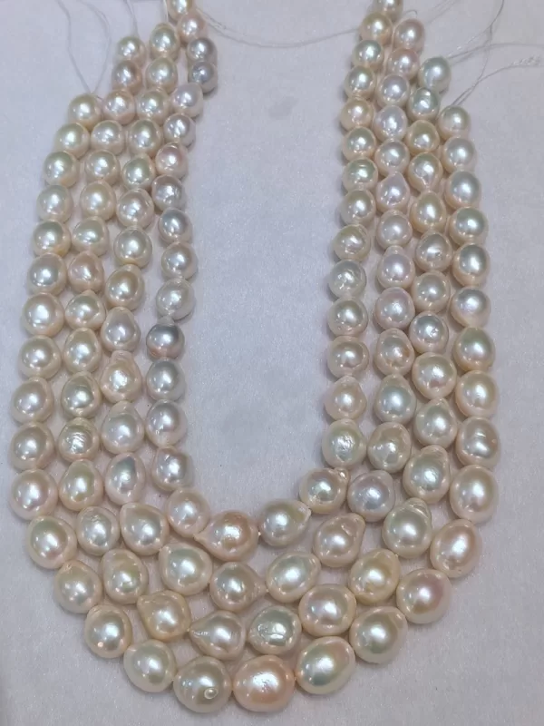 11-13mm drop shape freshwater pearls edison nucleated beaded strands for fine jewelry - Image 4