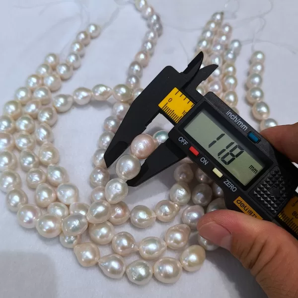 11-13mm drop shape freshwater pearls edison nucleated beaded strands for fine jewelry - Image 5