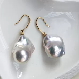 baroque pearl drop silver