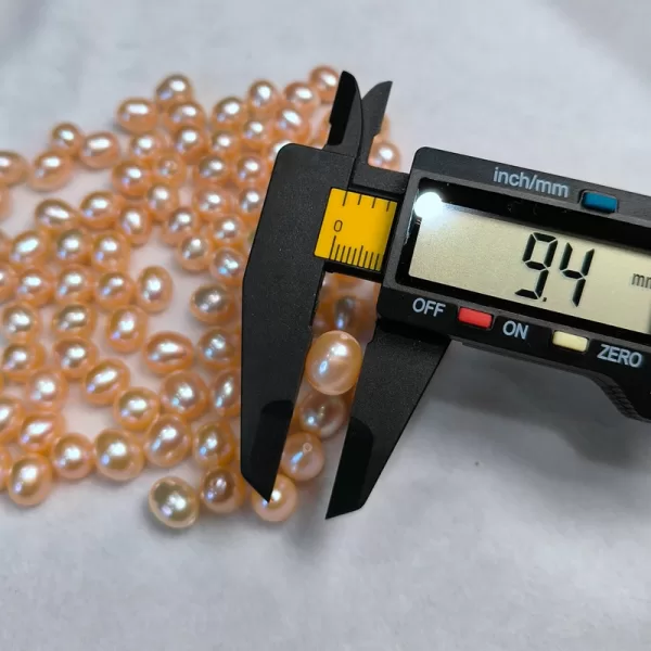 peach color 8.5mm -9mm drop pearl beads for making earrings - Image 3