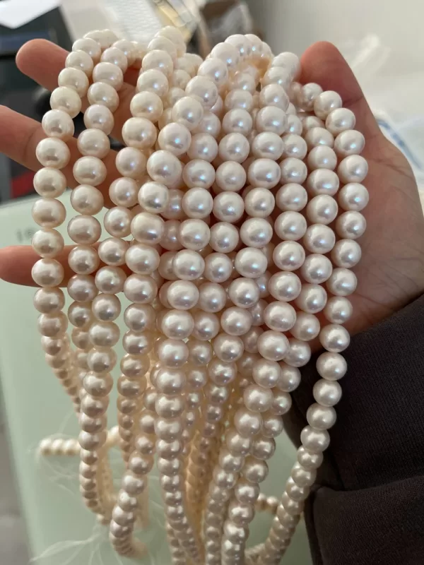 8-9mm potato shaped cultured pearls for jewelry making - Image 4
