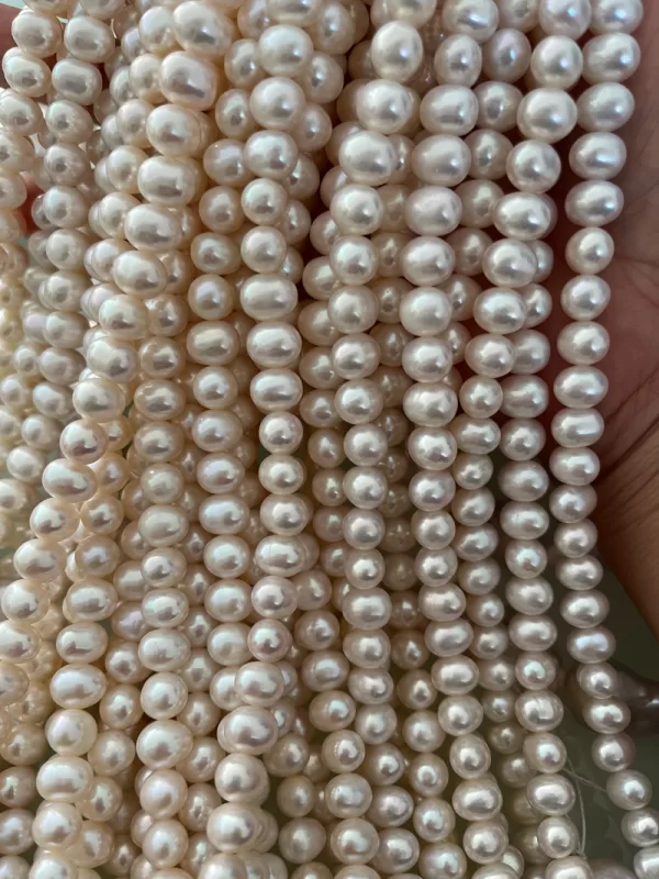 8-9mm potato shaped cultured pearls for jewelry making - Image 5