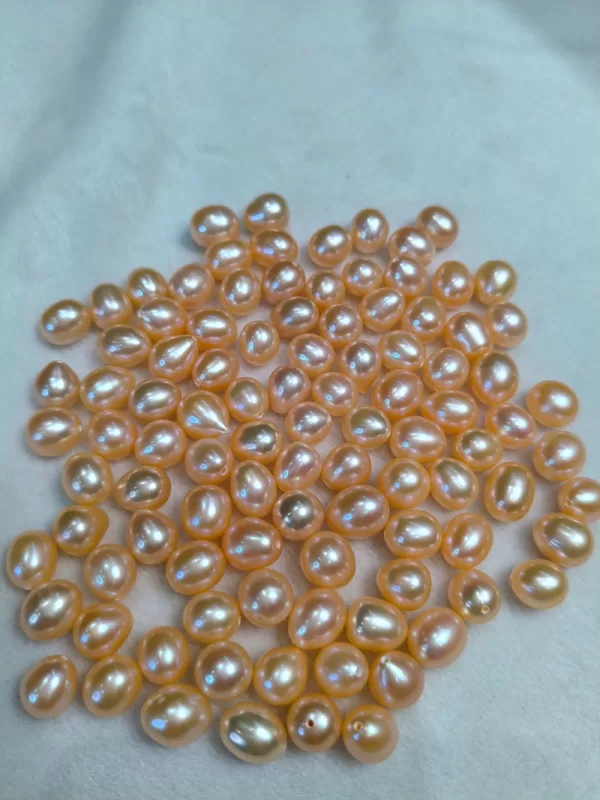 peach color 8.5mm -9mm drop pearl beads for making earrings