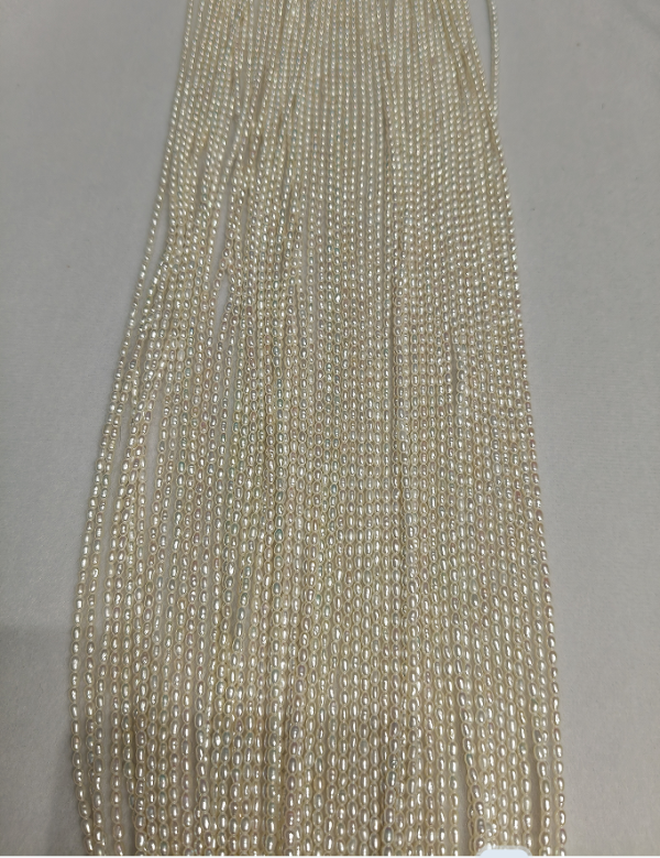 2mm Natural White Tiny Seed Freshwater Rice Pearl Beads – Genuine Rare Tiny Seed Pearls - Image 4