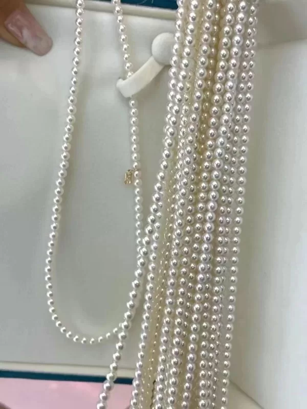 4mm round pearl necklace - Image 3
