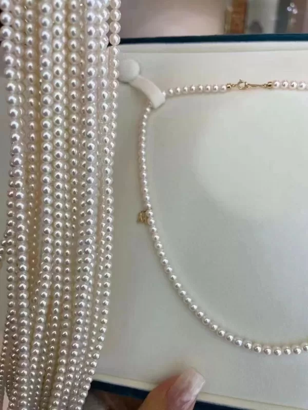 4mm round pearl necklace - Image 4