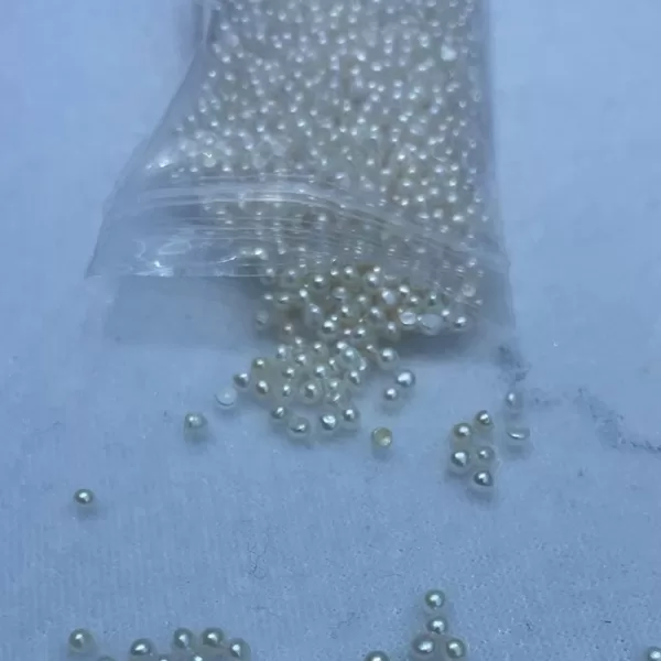 small and tiny freshwater button pearl beads