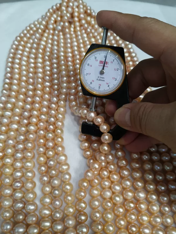 9-10mm potato shaped freshwater cultured pearl strands for wholesale - Image 5